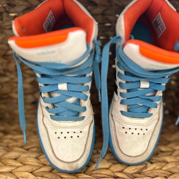 Adidas White and Blue High-Top Sneakers Mickey size 4 - Picture 5 of 9